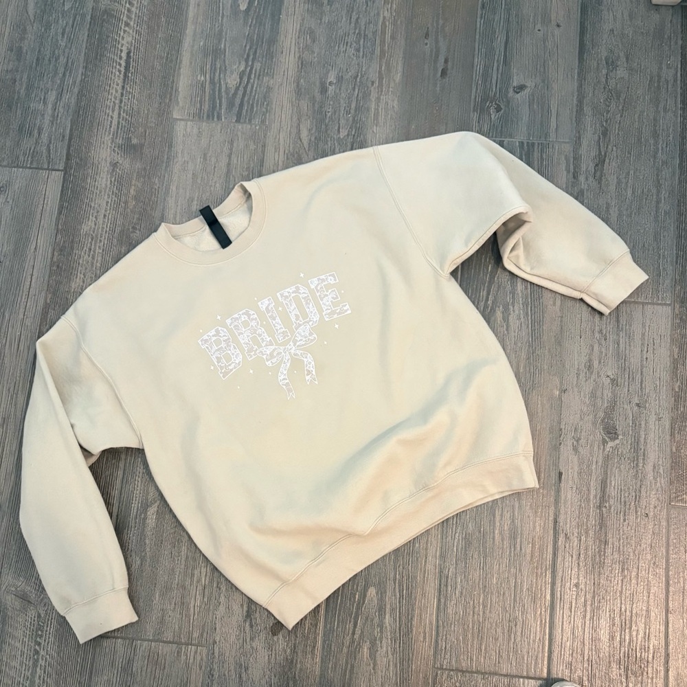 Bride Crewneck Sweatshirt in Cream